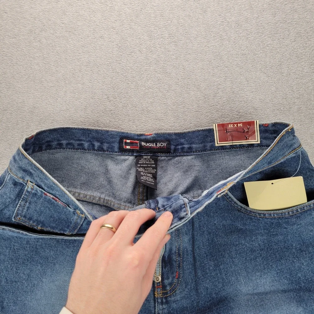 Y2K Bugle Boy Mens Carpenter Jeans‎ Medium Indigo 34x32 NWT VTG Wide Leg Baggy